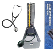 MERCURIAL SPHYGMOMANOMETER PLUS STETHOSCOPE